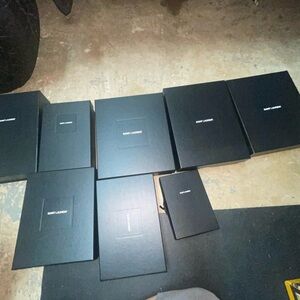YSL Saint Laurent Empty Storage Boxes Black lot of 8